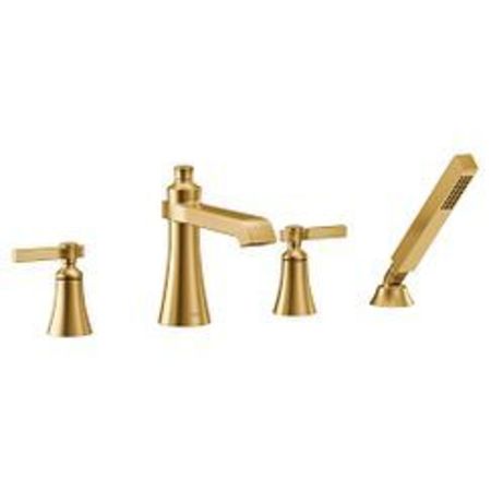 MOEN Two-Handle Roman Tub Faucet Brushed Gold TS928BG
